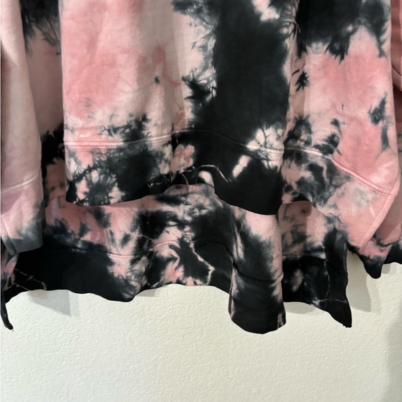 Electric and Rise sweatshirt high- low tye dye pink black slouchy boho beachy - Picture 7 of 7